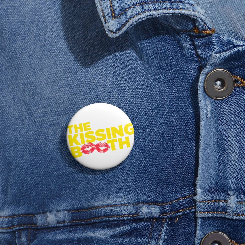 The Kissing Booth Pin Button (white)